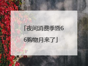 夜间消费季暨66购物月来了