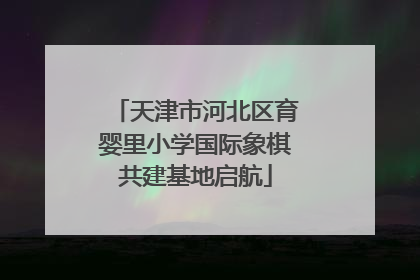 天津市河北区育婴里小学国际象棋共建基地启航