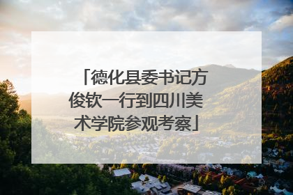 德化县委书记方俊钦一行到四川美术学院参观考察