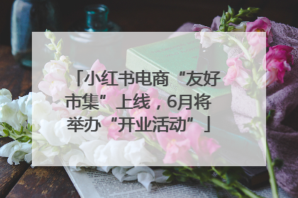 小红书电商“友好市集”上线，6月将举办“开业活动”