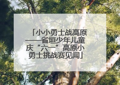 小小勇士战高原——省垣少年儿童庆“六一”高原小勇士挑战赛见闻