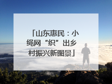 山东惠民：小绳网“织”出乡村振兴新图景