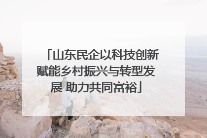山东民企以科技创新赋能乡村振兴与转型发展 助力共同富裕