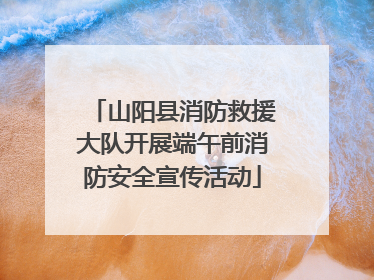山阳县消防救援大队开展端午前消防安全宣传活动