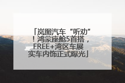 岚图汽车“听劝”！鸿蒙座舱5首搭，FREE+湾区车展实车内饰正式曝光