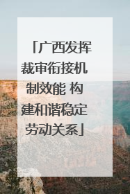 广西发挥裁审衔接机制效能 构建和谐稳定劳动关系