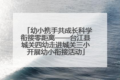 幼小携手共成长科学衔接零距离——台江县城关四幼走进城关三小开展幼小衔接活动