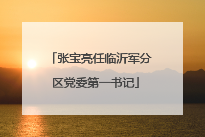 张宝亮任临沂军分区党委第一书记