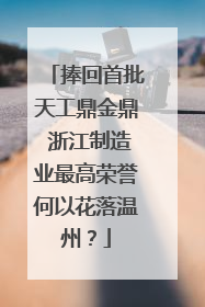 捧回首批天工鼎金鼎 浙江制造业最高荣誉何以花落温州？