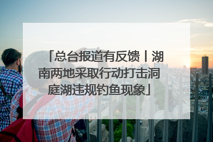 总台报道有反馈丨湖南两地采取行动打击洞庭湖违规钓鱼现象