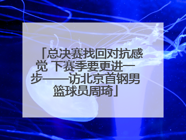 总决赛找回对抗感觉 下赛季要更进一步——访北京首钢男篮球员周琦
