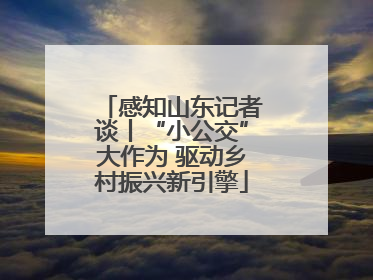 感知山东记者谈丨“小公交”大作为 驱动乡村振兴新引擎
