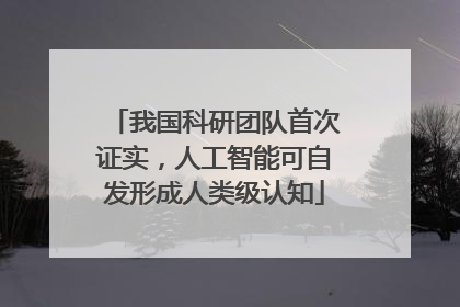 我国科研团队首次证实，人工智能可自发形成人类级认知