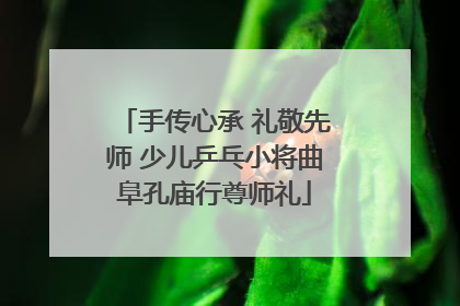 手传心承 礼敬先师 少儿乒乓小将曲阜孔庙行尊师礼