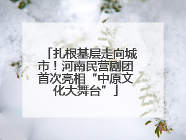 扎根基层走向城市！河南民营剧团首次亮相“中原文化大舞台”