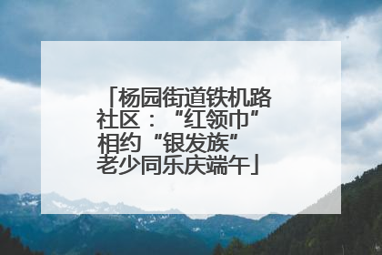杨园街道铁机路社区：“红领巾”相约“银发族” 老少同乐庆端午