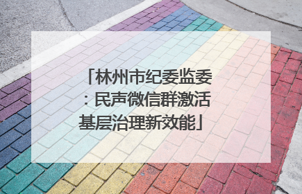林州市纪委监委：民声微信群激活基层治理新效能