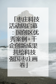 枣庄科技活动周启幕：国创区优秀案例+千企创新成果 共绘科技强国枣庄画卷