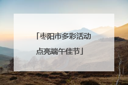 枣阳市多彩活动点亮端午佳节