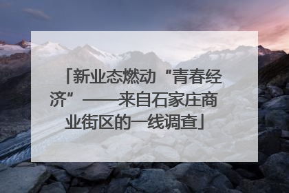 新业态燃动“青春经济”——来自石家庄商业街区的一线调查