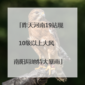 昨天河南19站现10级以上大风  南阳局地特大暴雨