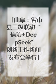 曲阜：省市县三级联动“信访+DeepSeek”创新工作新闻发布会举行