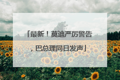 最新！莫迪严厉警告，巴总理同日发声