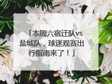本周六宿迁队vs盐城队，球迷观赛出行指南来了！