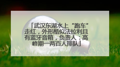 武汉东湖水上“跑车”走红，外形酷似法拉利且有蓝牙音箱，负责人：高峰期一两百人排队