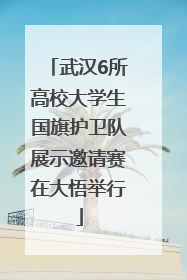 武汉6所高校大学生国旗护卫队展示邀请赛在大悟举行