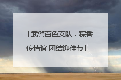 武警百色支队：粽香传情谊 团结迎佳节