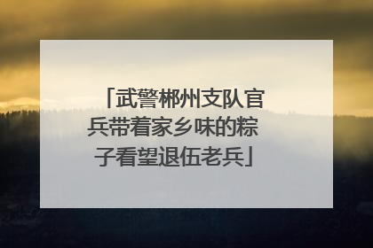 武警郴州支队官兵带着家乡味的粽子看望退伍老兵