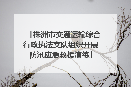 株洲市交通运输综合行政执法支队组织开展防汛应急救援演练