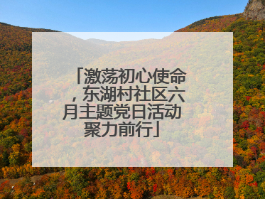 激荡初心使命，东湖村社区六月主题党日活动聚力前行