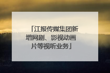 江报传媒集团新增网剧、影视动画片等视听业务