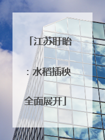 江苏盱眙：水稻插秧全面展开
