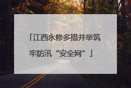 江西永修多措并举筑牢防汛“安全网”