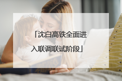沈白高铁全面进入联调联试阶段