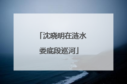 沈晓明在涟水娄底段巡河