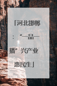 河北邯郸：“一品一播”兴产业惠民生