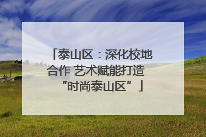泰山区：深化校地合作 艺术赋能打造“时尚泰山区”