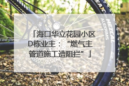 海口华立花园小区D栋业主：“燃气主管道施工遭阻拦”