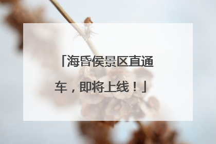 海昏侯景区直通车，即将上线！