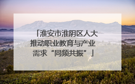 淮安市淮阴区人大推动职业教育与产业需求“同频共振”