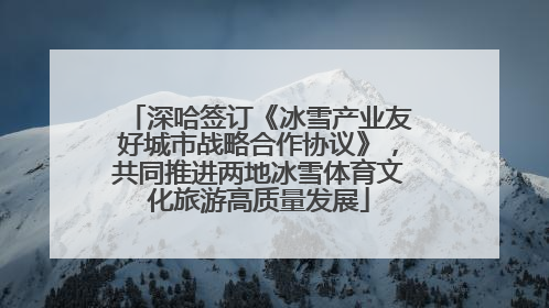 深哈签订《冰雪产业友好城市战略合作协议》，共同推进两地冰雪体育文化旅游高质量发展