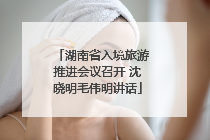 湖南省入境旅游推进会议召开 沈晓明毛伟明讲话