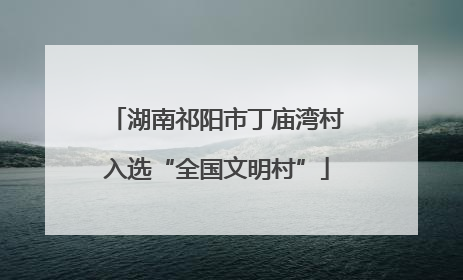 湖南祁阳市丁庙湾村入选“全国文明村”