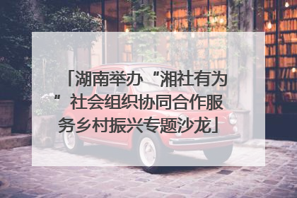 湖南举办“湘社有为”社会组织协同合作服务乡村振兴专题沙龙