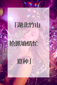 湖北竹山抢抓墒情忙夏种
