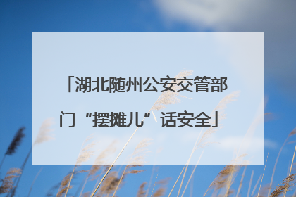 湖北随州公安交管部门“摆摊儿”话安全